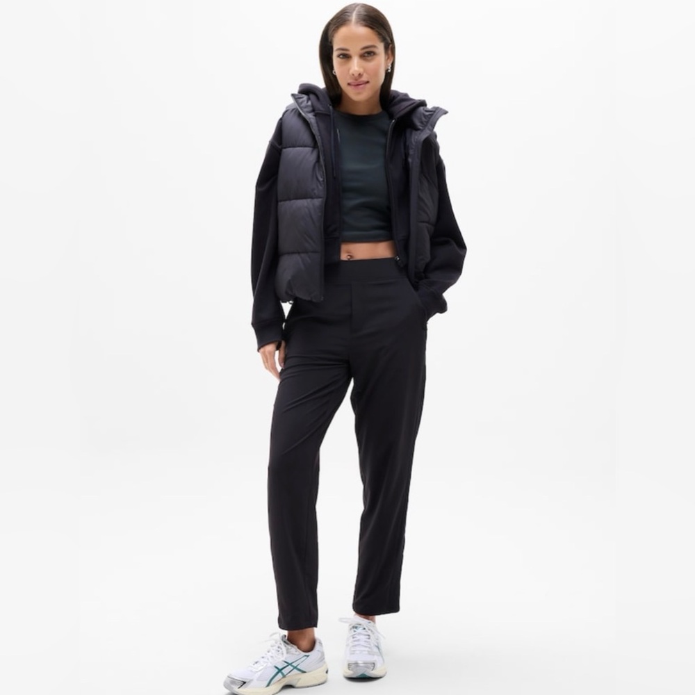 Athleta Brooklyn lined ankle pant (fleece lining) - black